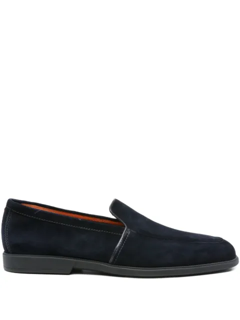 Santoni suede loafers Blue MGAR18829OOTSEAAU60