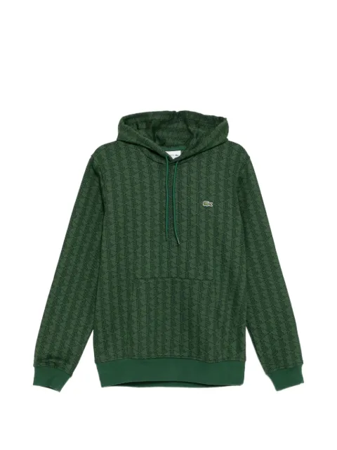 Lacoste logo-patch hoodie Green SH588500D1R