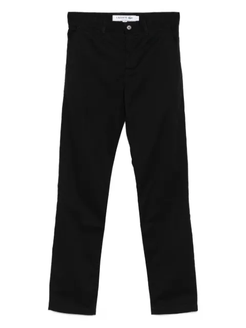 Lacoste logo-appliqué chino pants Black HH346300031