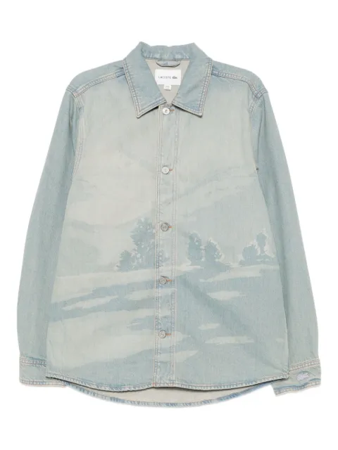 Lacoste landscape-motif denim shirt jacket Blue CH563000MKU