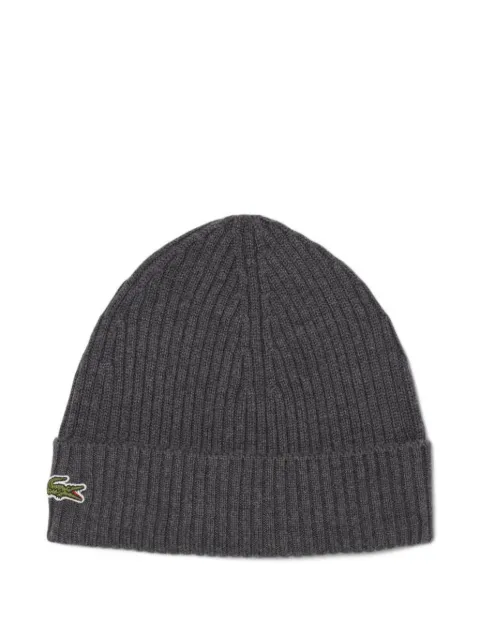 Lacoste rib-knit beanie hat Grey RB000100050