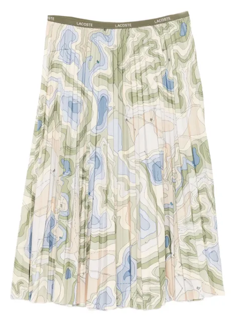 Lacoste all-over print pleated skirt Yellow JF03400087I