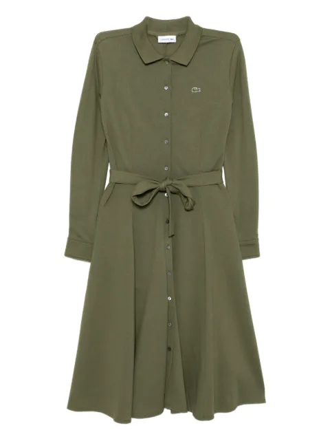 Lacoste belted Petit Piqué dress Green EF529900E9F