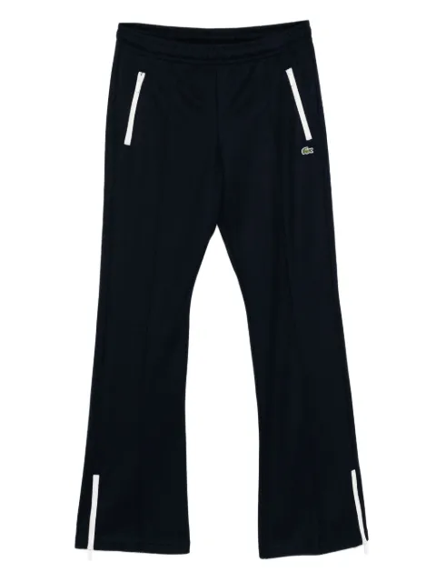 Lacoste logo-embroidered flared trousers Blue XF525300166