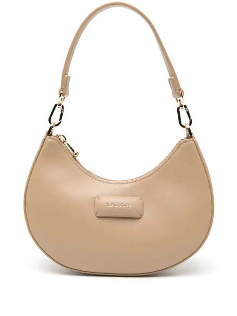 Lacoste logo-appliqué half-moon bag Brown NF5154AUF07