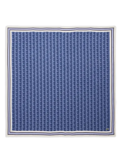 Lacoste geometric-pattern scarf Blue RE569100AIT