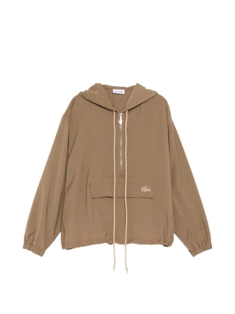 Lacoste logo-embroidered hoodie Brown BF01030002S