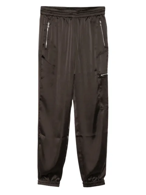 Lacoste logo-embroidered trousers Brown HF541000SKB