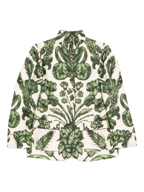 F.R.S For Restless Sleepers floral-print silk shirt Green GA003492TE00864