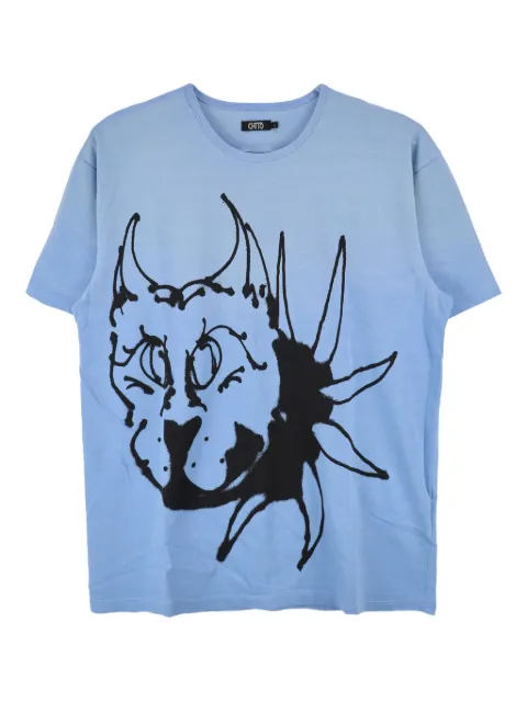 CHITO Mika graphic-print cotton T-shirt Blue C0225T006