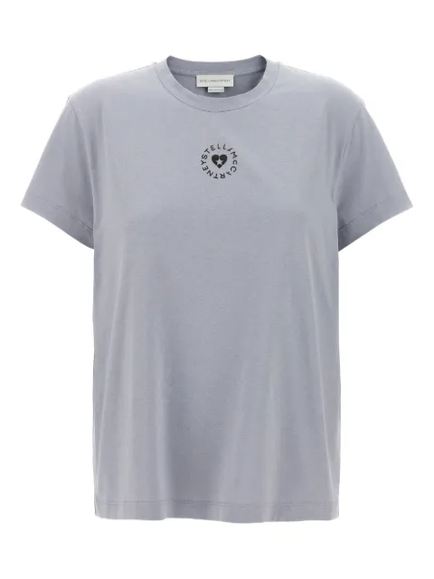 Stella McCartney logo-print crew-neck T-shirt Blue 6J02733SPY53
