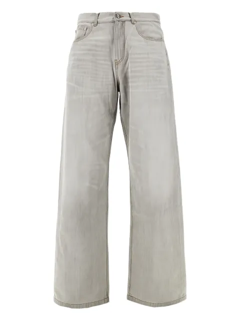 Palm Angels five-pockets tonal-stitching jeans Grey PMYA049F25DEN0010505