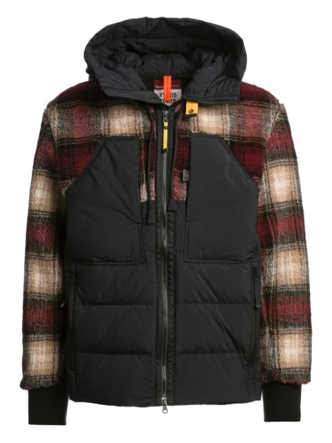 Parajumpers plaid-panel quilted jacket Red 25WMPMJKHP02P31