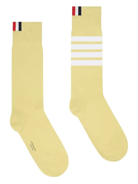 Thom Browne four-bar striped socks Yellow FAS020B01690