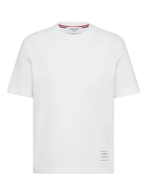 Thom Browne 4-Bar stripe-detail T-shirt White FJS207A00050