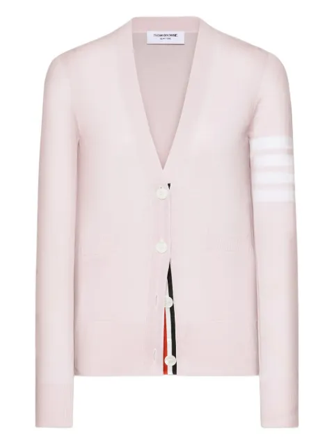 Thom Browne sleeve-detail V-neck cardigan Pink FKC334AY1014