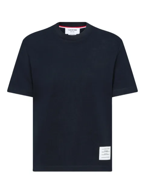 Thom Browne classic pique 4-Bar tee Blue FJS207A00050
