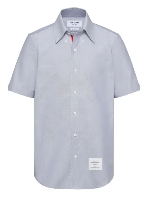 Thom Browne patch-pocket short-sleeve shirt Blue MWS239E02188