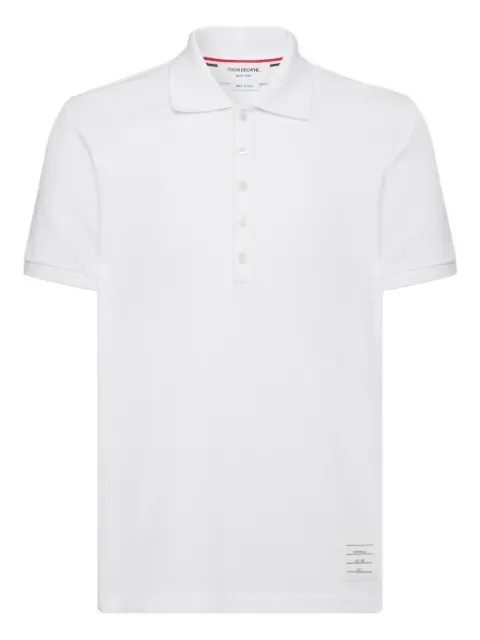Thom Browne button-placket polo shirt White MJP110P00050