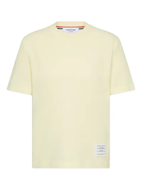 Thom Browne 4-Bar stripe-detail T-shirt Yellow FJS207A00050