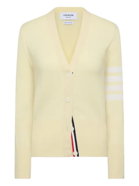 Thom Browne four-bar V-neck cardigan Yellow FKC001A00011