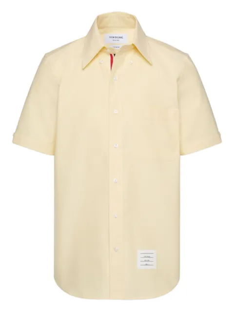 Thom Browne patch-pocket short-sleeve shirt Yellow CPMWS239E0218800740