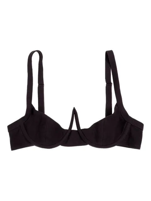 Natasha Zinko plunge cotton bra Black SS25NZ20401