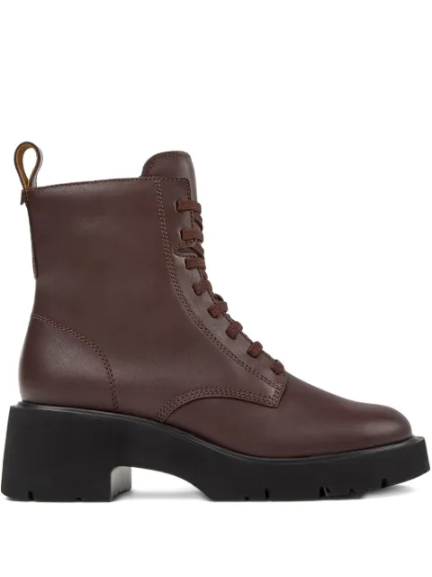 Camper 54mm Milah lace-up platform boots Brown K400577013