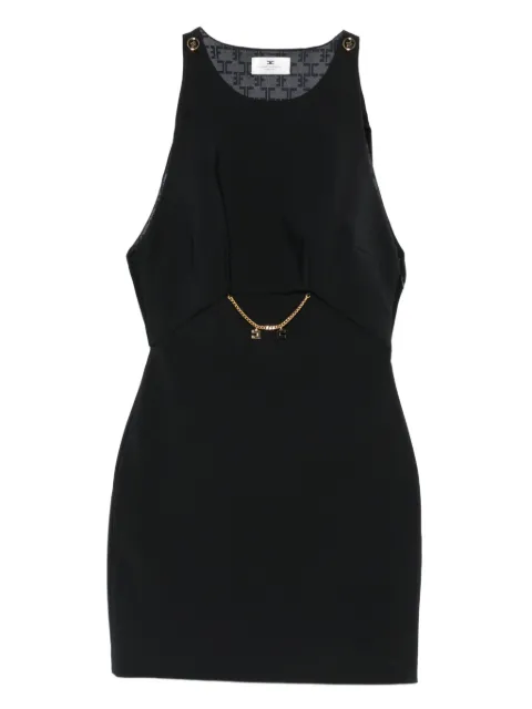 Elisabetta Franchi layered mini dress Black AB80856E2