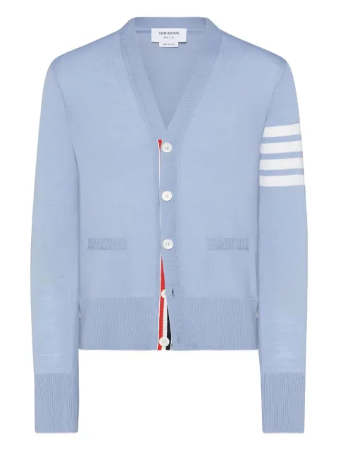 Thom Browne merino wool 4-Bar cardigan Blue MKC002AY1014