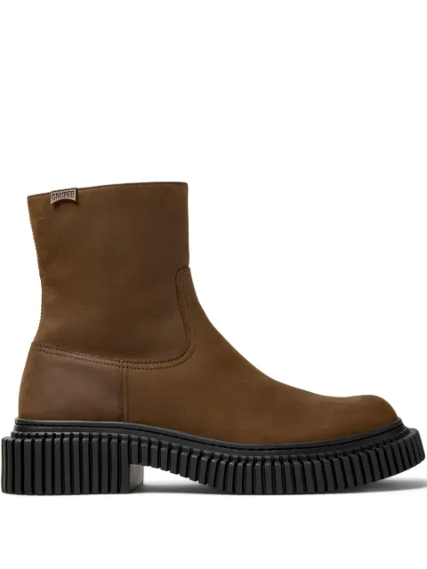 Camper Pix Berlin zip-detail platform boots Brown K300525002