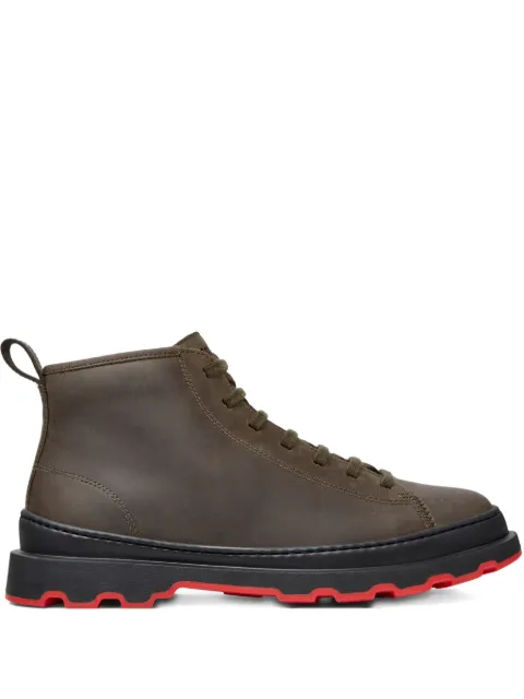 Camper Brutus lace-up leather biker boots Green K300535003