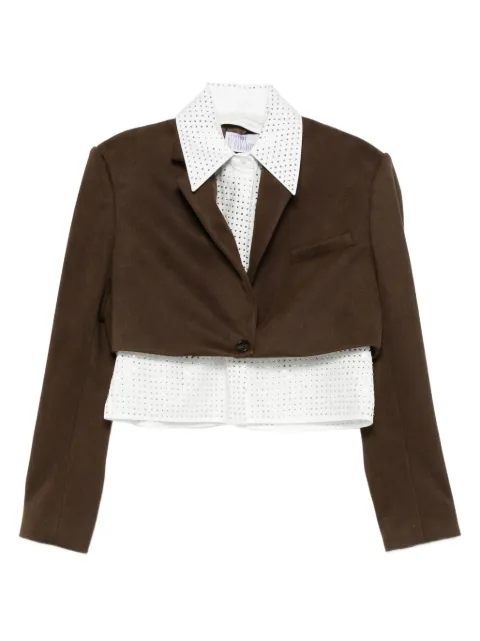 Giuseppe Di Morabito single-breasted cropped jacket Brown 05FWJA129XC05305