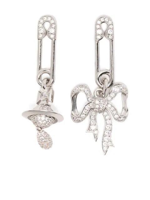 Vivienne Westwood pin bow earrings Silver 6202017B02P102
