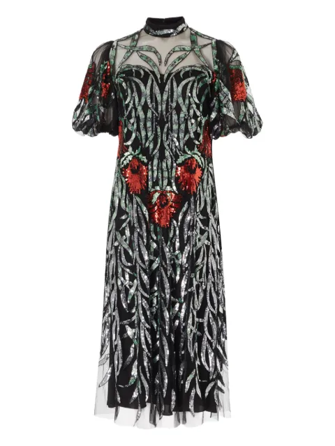 Temperley London sequin-embellished midi dress Black 23SSZS54491