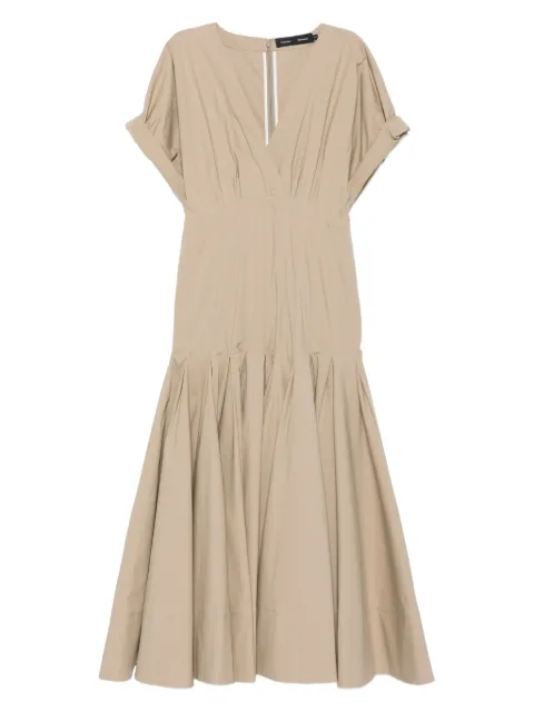 Proenza Schouler V-neck pleated dress Neutrals R2533036