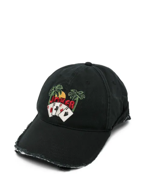Martine Rose palm-tree embroidered hat Black 1168WP13000