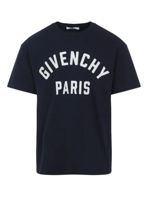 Givenchy lettering-print T-shirt Blue BM71NK3YRS411