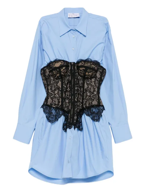Giuseppe Di Morabito lace-corset shirt dress Blue 05FWDR49805425
