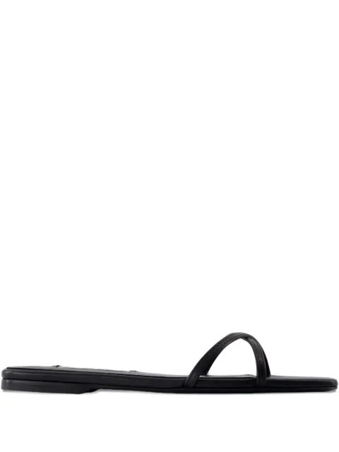 TOTEME crossover leather sandals Black 253WAS0242LE0143001