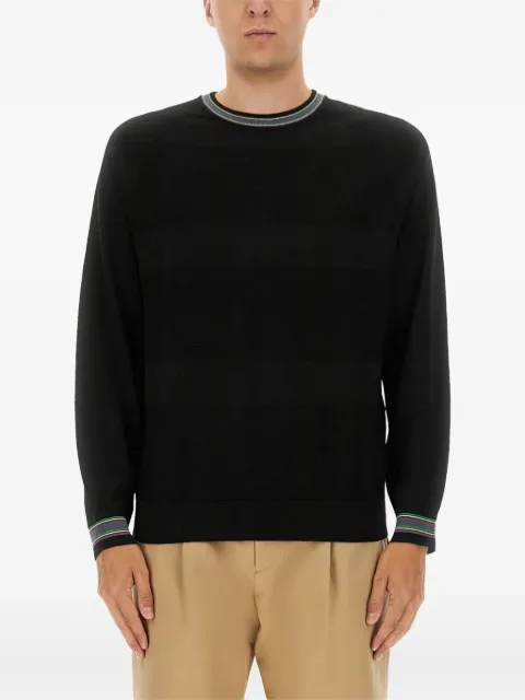 PS Paul Smith striped-trim sweater Black M2R476ZT2243779