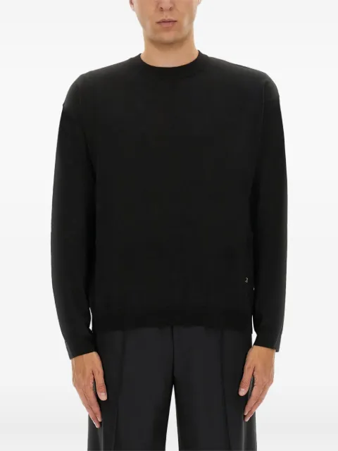Moschino logo-embroidered sweater Black 090752010555