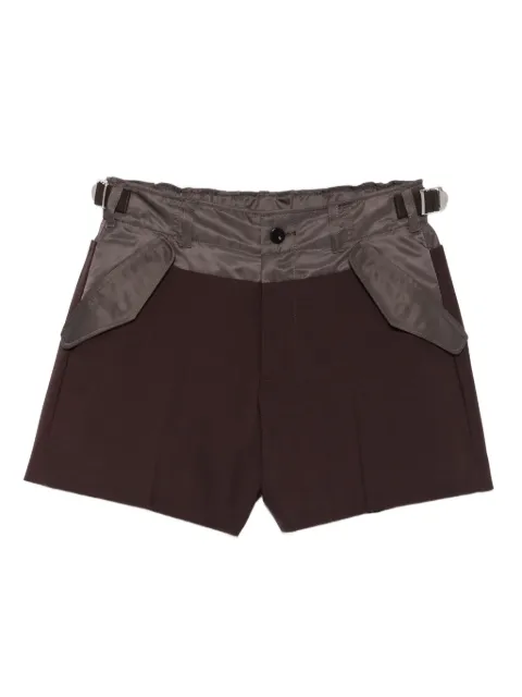 sacai panelled tailored shorts Brown 2507951