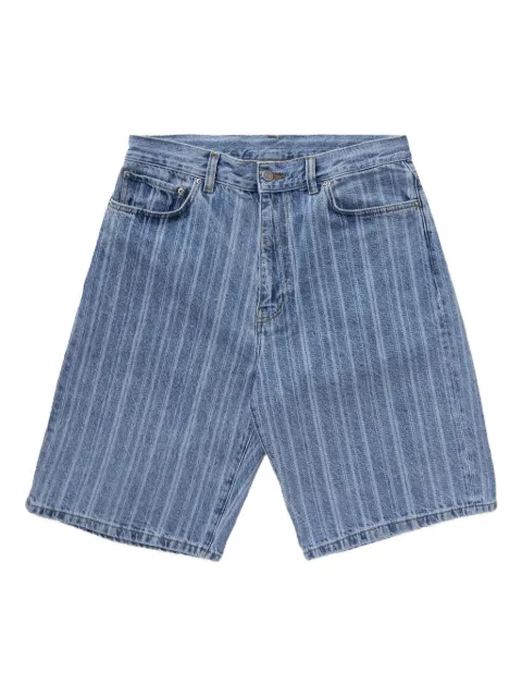 Carhartt WIP striped denim shorts Blue I035561