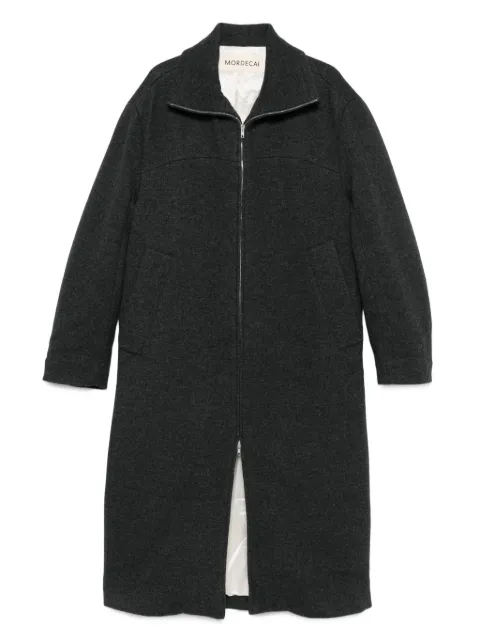 MORDECAI zip-front patch-pocket coat Grey 25A96MRU27D