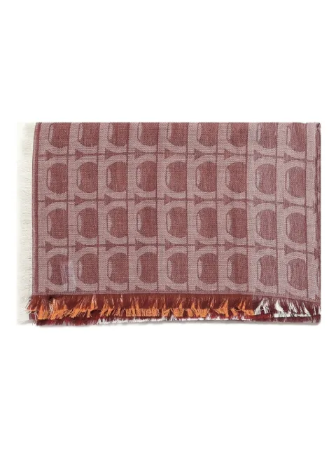 Ferragamo Gancini monogram-pattern scarf Red 785240
