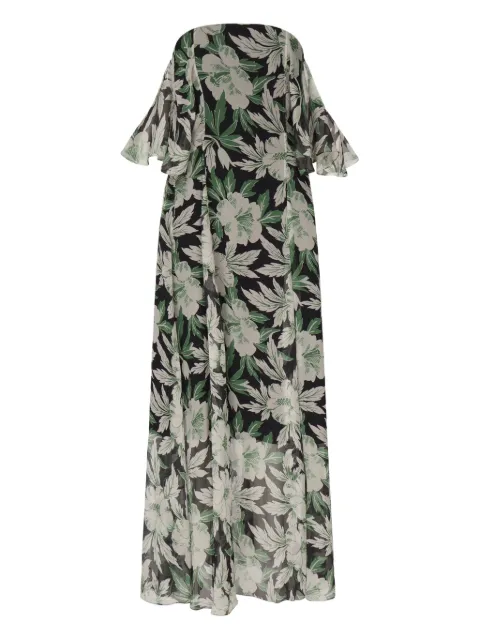 LOEWE floral-print maxi dress Green S540Y09XS59990
