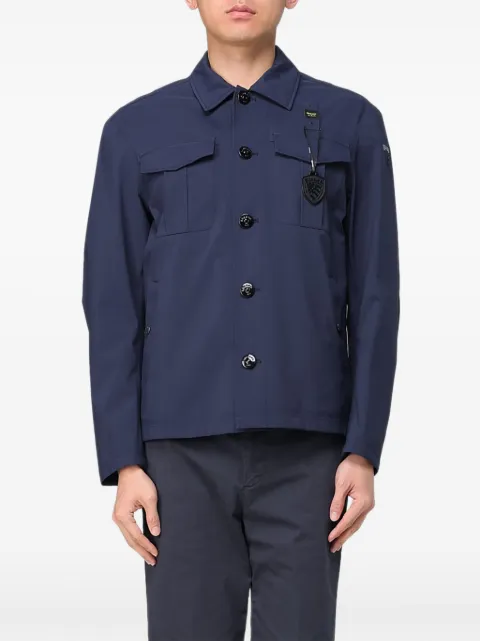 Blauer patch-pocket button-fastening jacket Blue 25SBLUC11569006787888