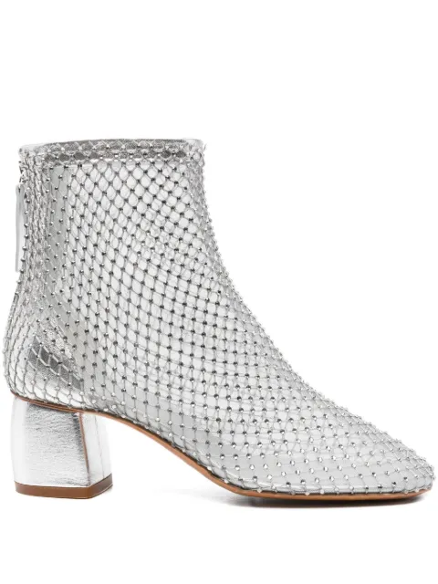 Forte Forte 60mm embellished mesh boots Grey 14229MYSHOES