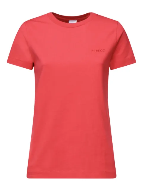 PINKO logo-embroidered T-shirt Red 101752A2HNO57
